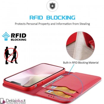 Dux Ducis Hivo odinis dėklas - raudonas (Apple Iphone 16e/Iphone 17e) Dux Ducis Hivo odinis dėklas - raudonas (Apple Iphone 16e/Iphone 17e)